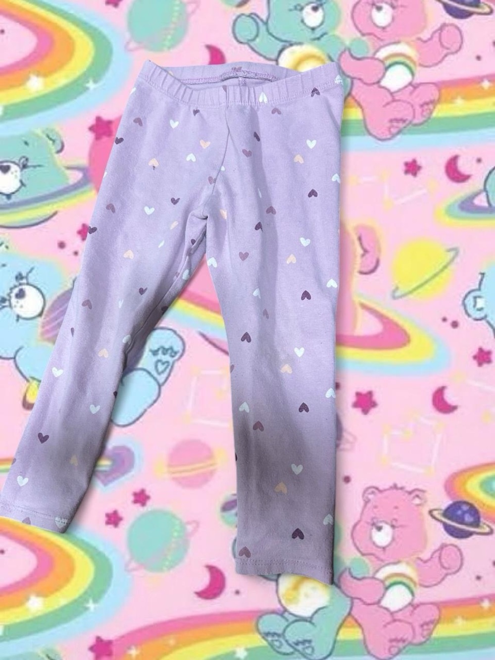 Cat & Jack Lavender Heart Print Leggings